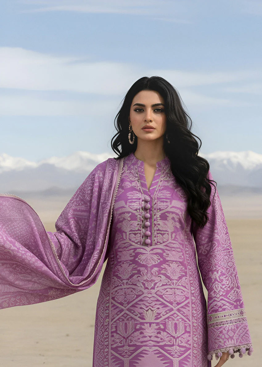 Bonanza Purple-Jacquard-3 Pc (WUS25J3044) Satrangi Winter Collection 2025 - Image 2