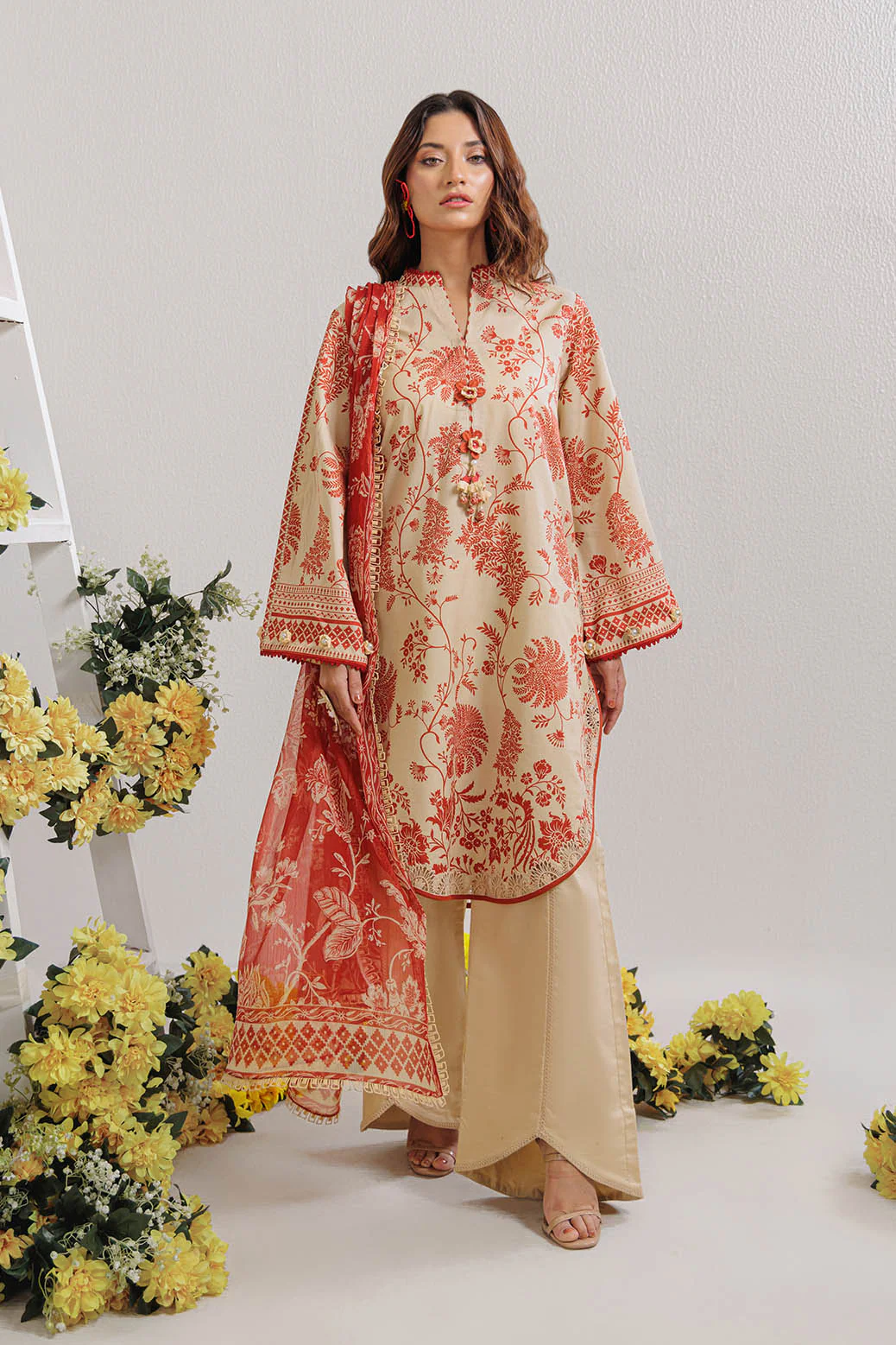 Bonanza Satrangi Almond - 3 PC (WUS25P3003) Summer Collection 2025
