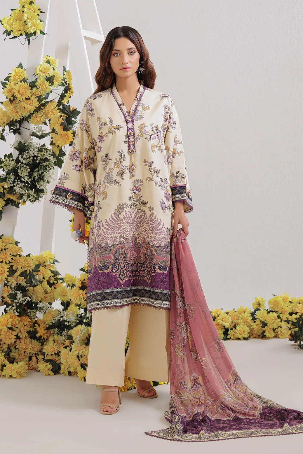 Bonanza Satrangi Chintz - 3 PC (WUS25P3012) Summer Collection 2025