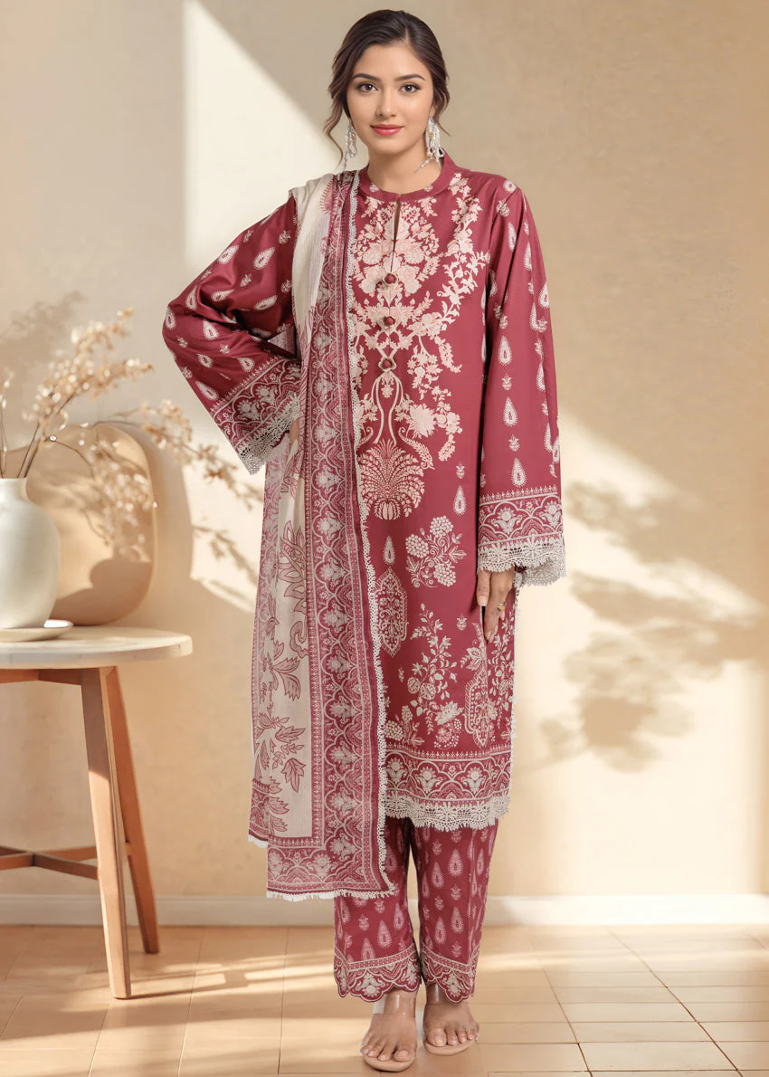 Bonanza Satrangi Marlot - 3 Pc WU3PPBW25LI9O21 Winter Collection 2025