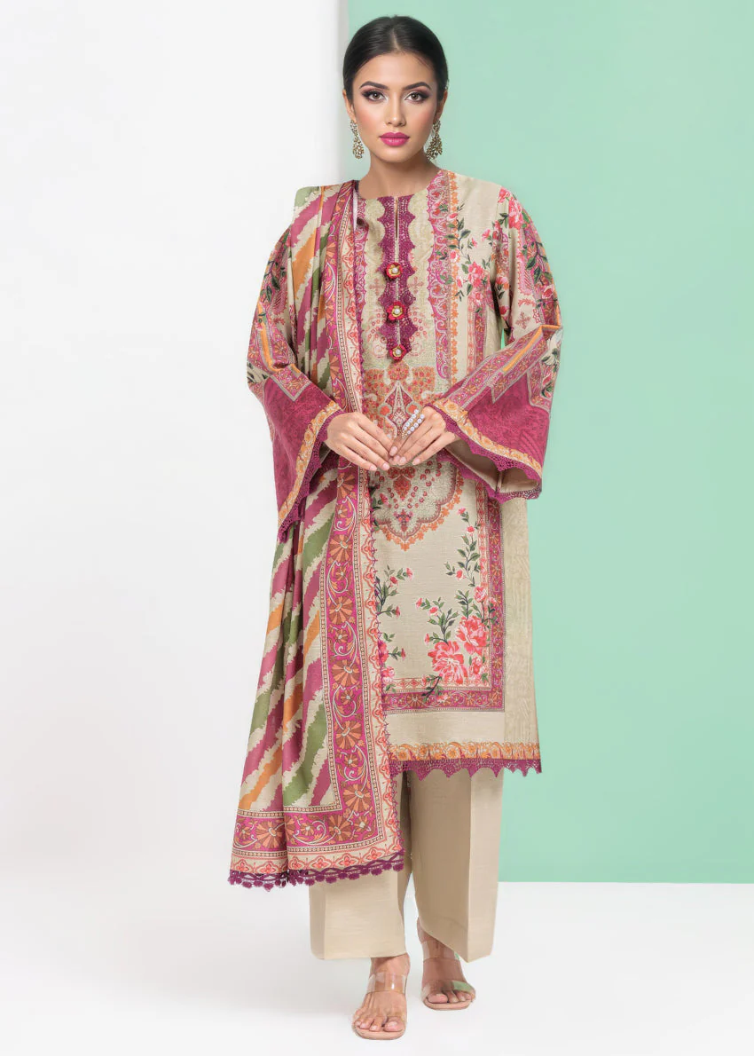 Bonanza Satrangi Salsa Rosa - 3 Pc WU3PPBW25SO9O5 Winter Collection 2025