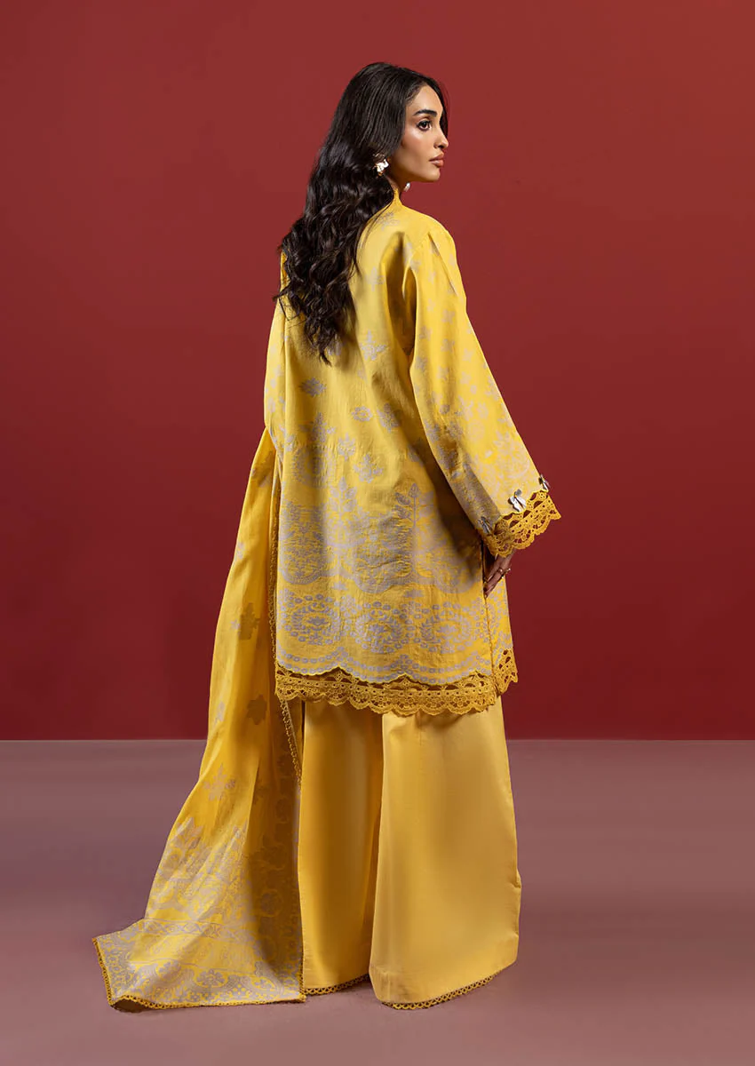 Bonanza Yellow-Jacquard-3 Pc (WUS25JD3027) Satrangi Winter Collection 2025 - Image 2