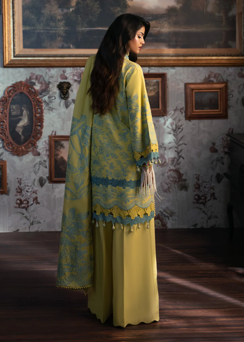 Bonanza Yellow-Jacquard-3 Pc (WUS25JD3057) Satrangi Winter Collection 2025 - Image 2