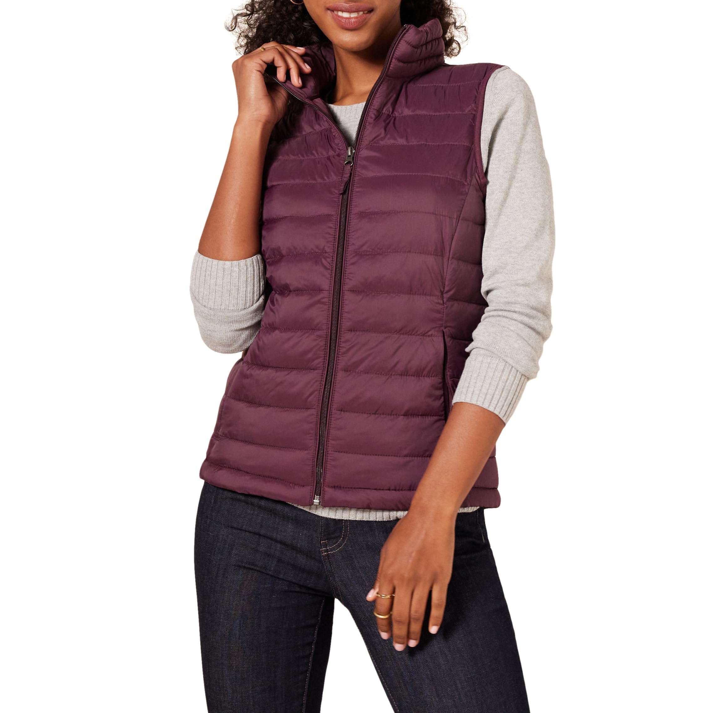 Burgundy Lightweight Water-Resistant Vest - AmEss