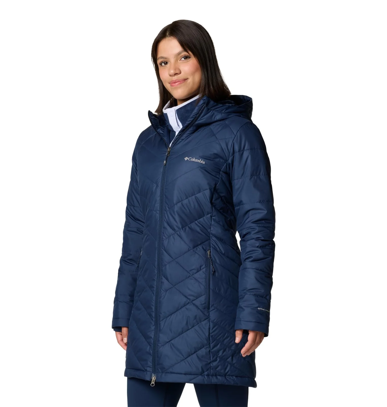 Camel Brown Women's Heavenly Long Hooded Parka - Plus Size - Slim Silhouette - Water Resistant - Columbia - Image 5