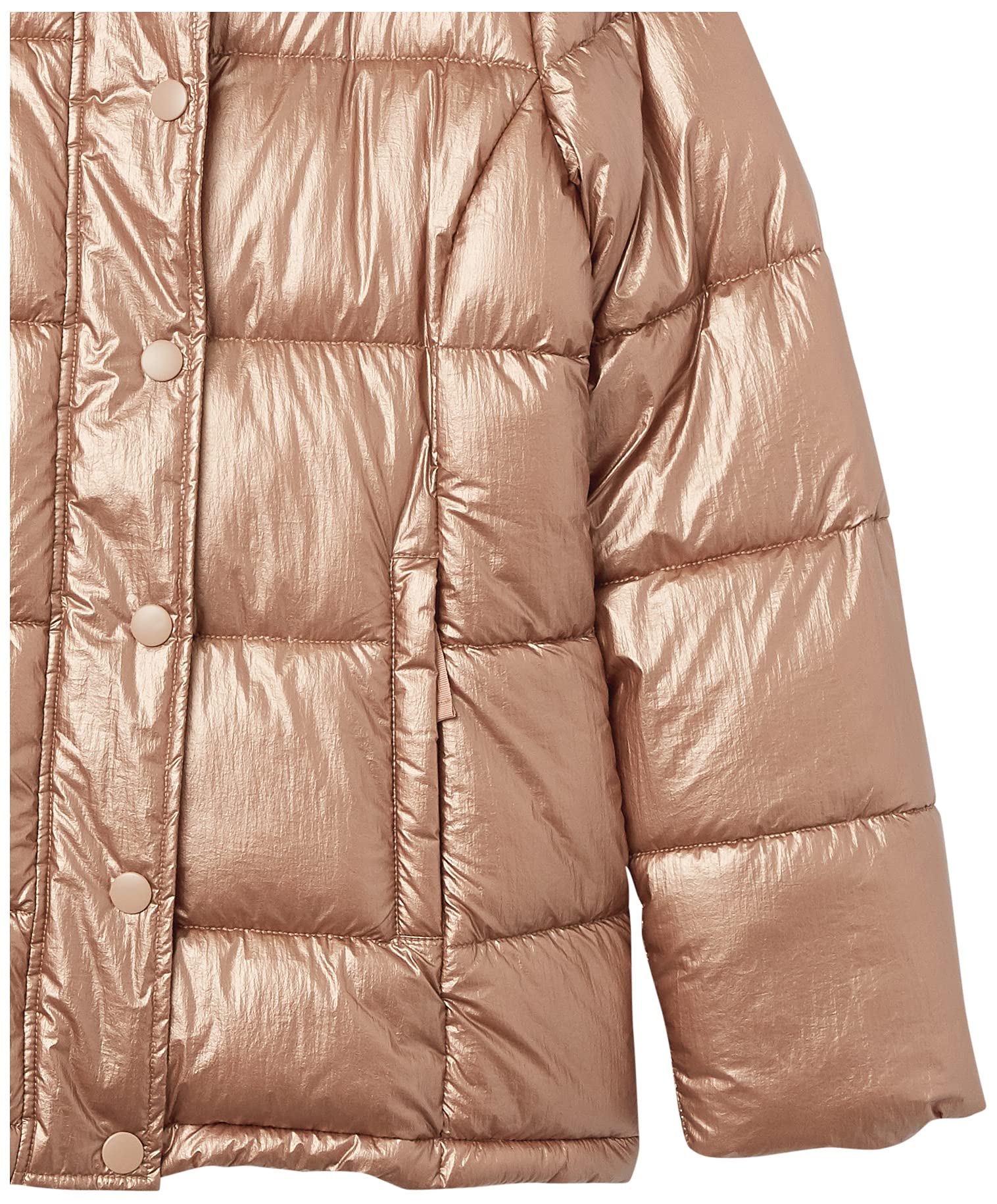 Camel Leopard Women's Long Puffer Coat - Lightweight & Warm - AmEss - Image 5