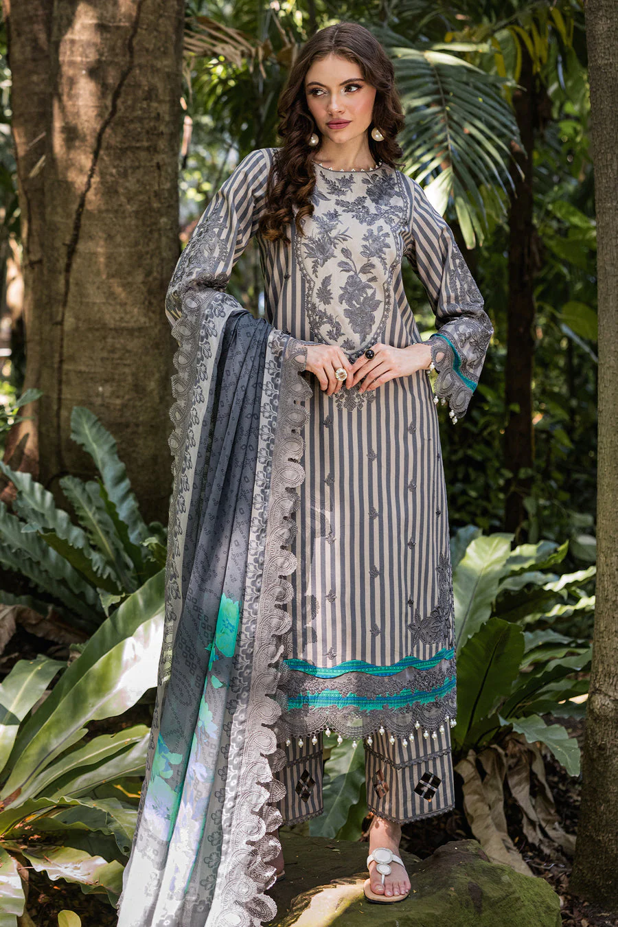 Charizma CN5-05 Naranji Embroidered Lawn Vol 1 2025 - Image 2