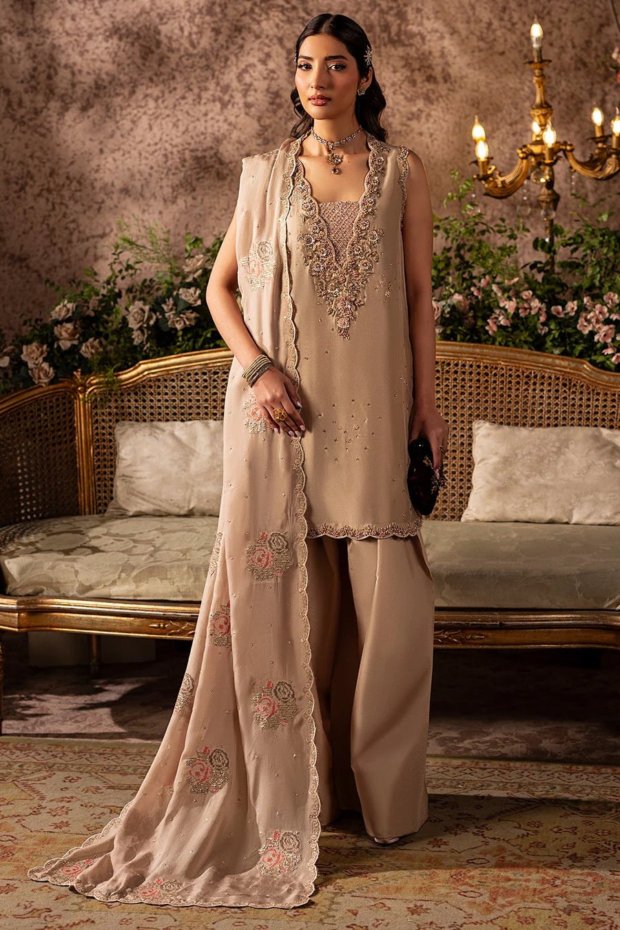 Charizma Garnet Mina Kashif Loona Chiffon Collection 2025 - Image 2