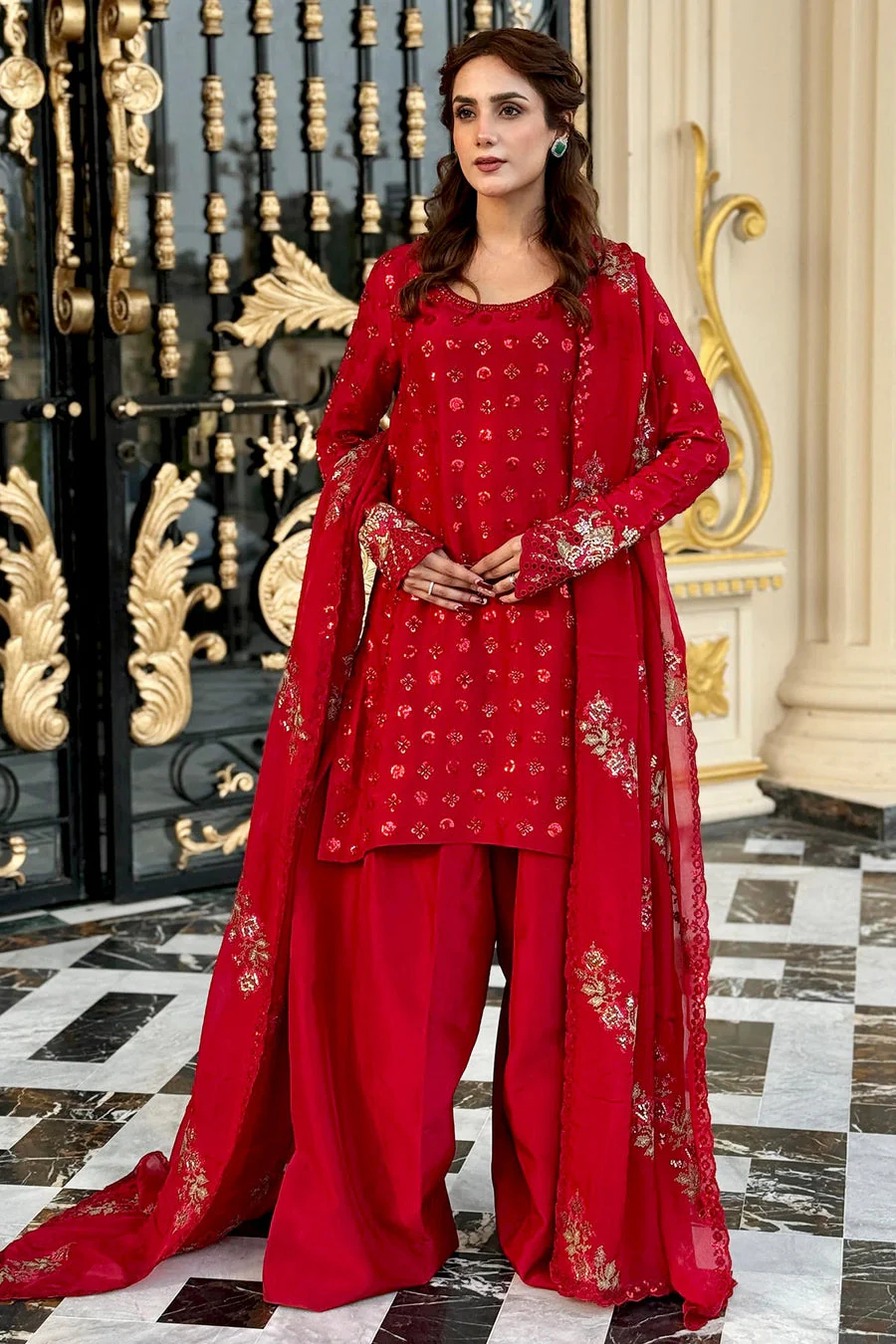 Charizma Ruby Mina Kashif Loona Chiffon Collection 2025