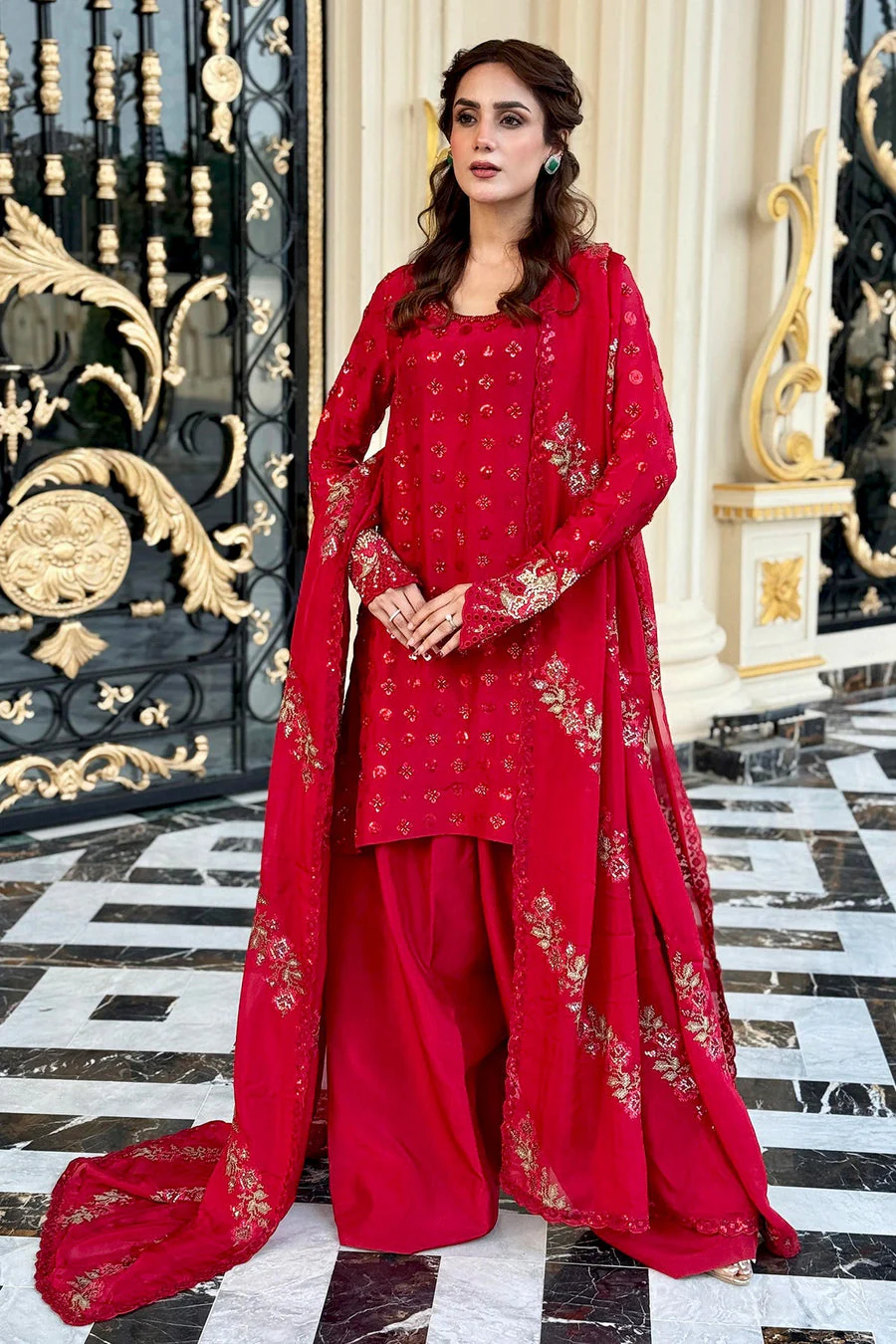 Charizma Ruby Mina Kashif Loona Chiffon Collection 2025 - Image 2