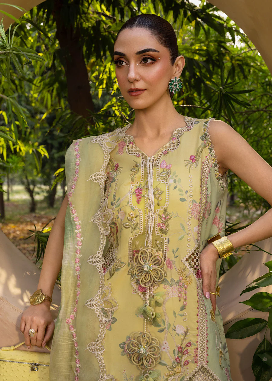 Crimson Bonjour And Bloom - D4A Tasawar Luxe Lawn 2025 - Image 2