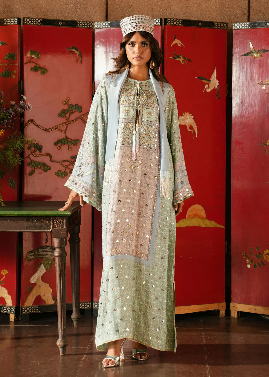Crimson Jhilmil - Mint Eid Prints 2026
