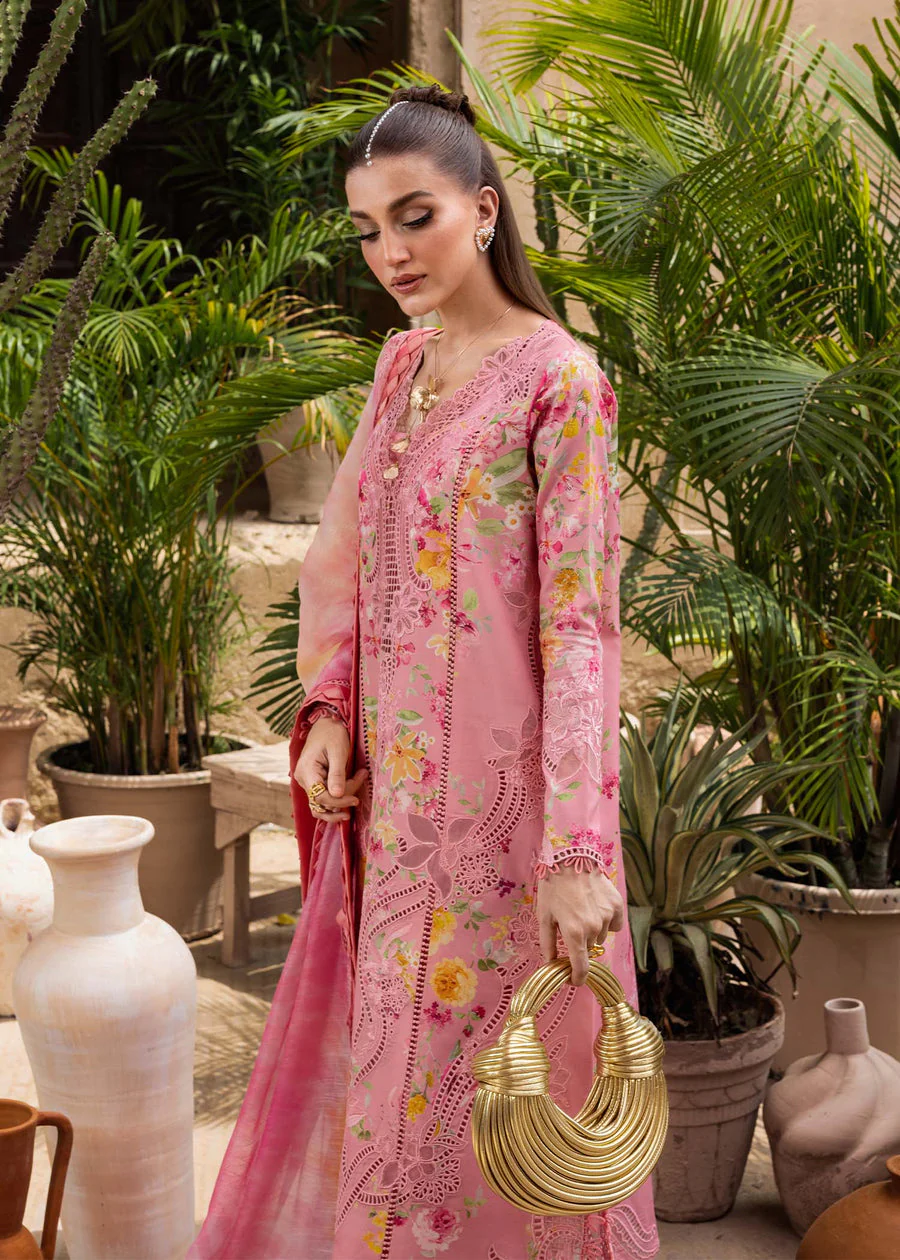 Crimson Petals And Promises - D2A Tasawar Luxe Lawn 2025 - Image 2