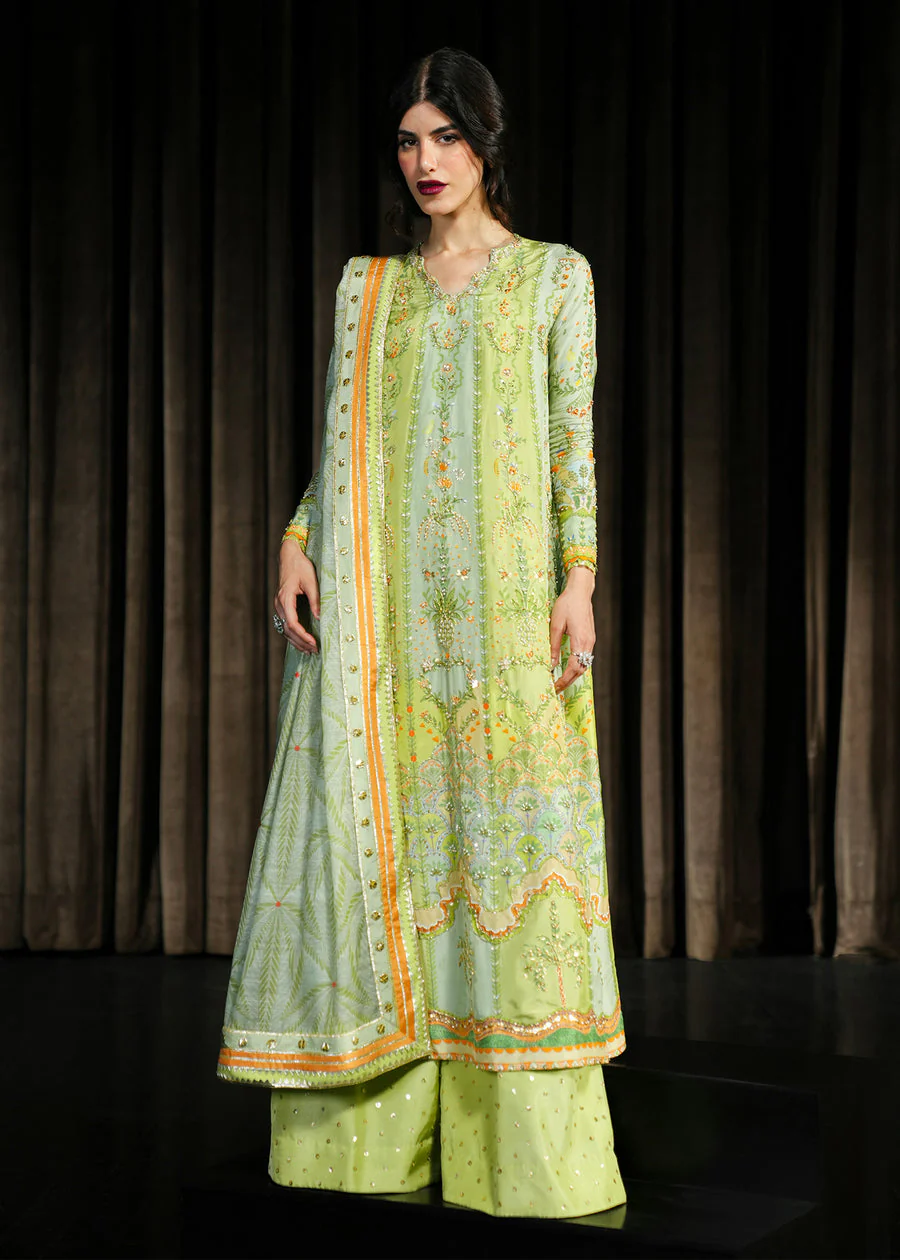 Crimson Rangralli - Lime Eid Prints 2026
