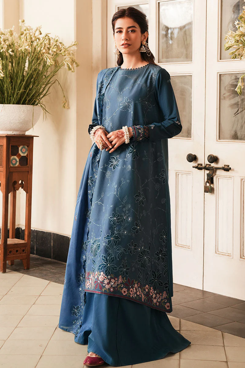 Cross Stitch Aqua Cobalt Eid Lawn Collection 2025