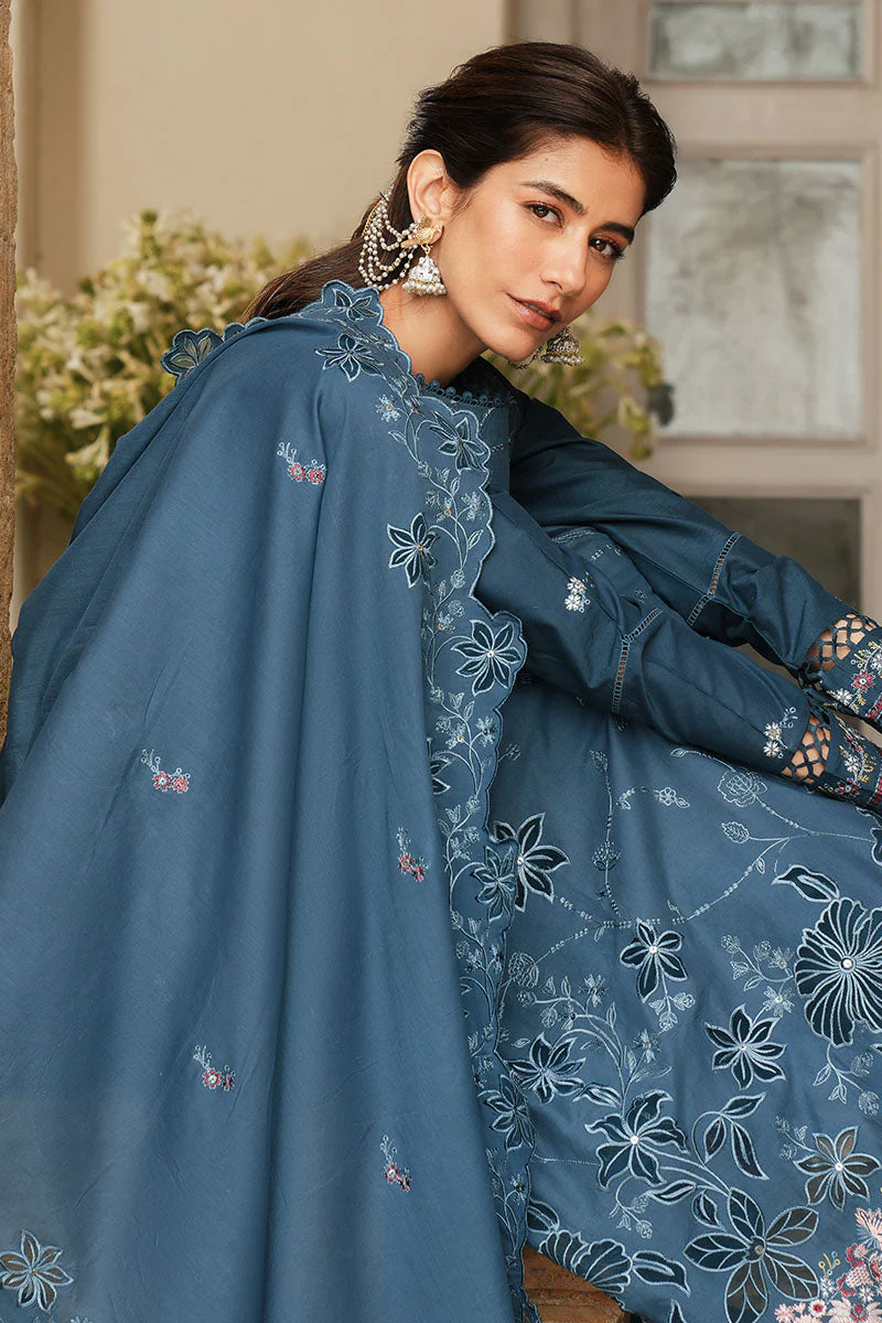 Cross Stitch Aqua Cobalt Eid Lawn Collection 2025 - Image 2