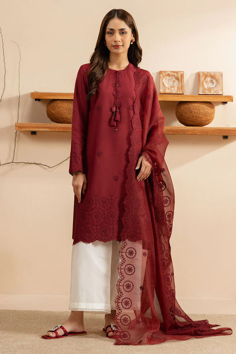 Cross Stitch Carmine Glow Eid Lawn Collection 2025