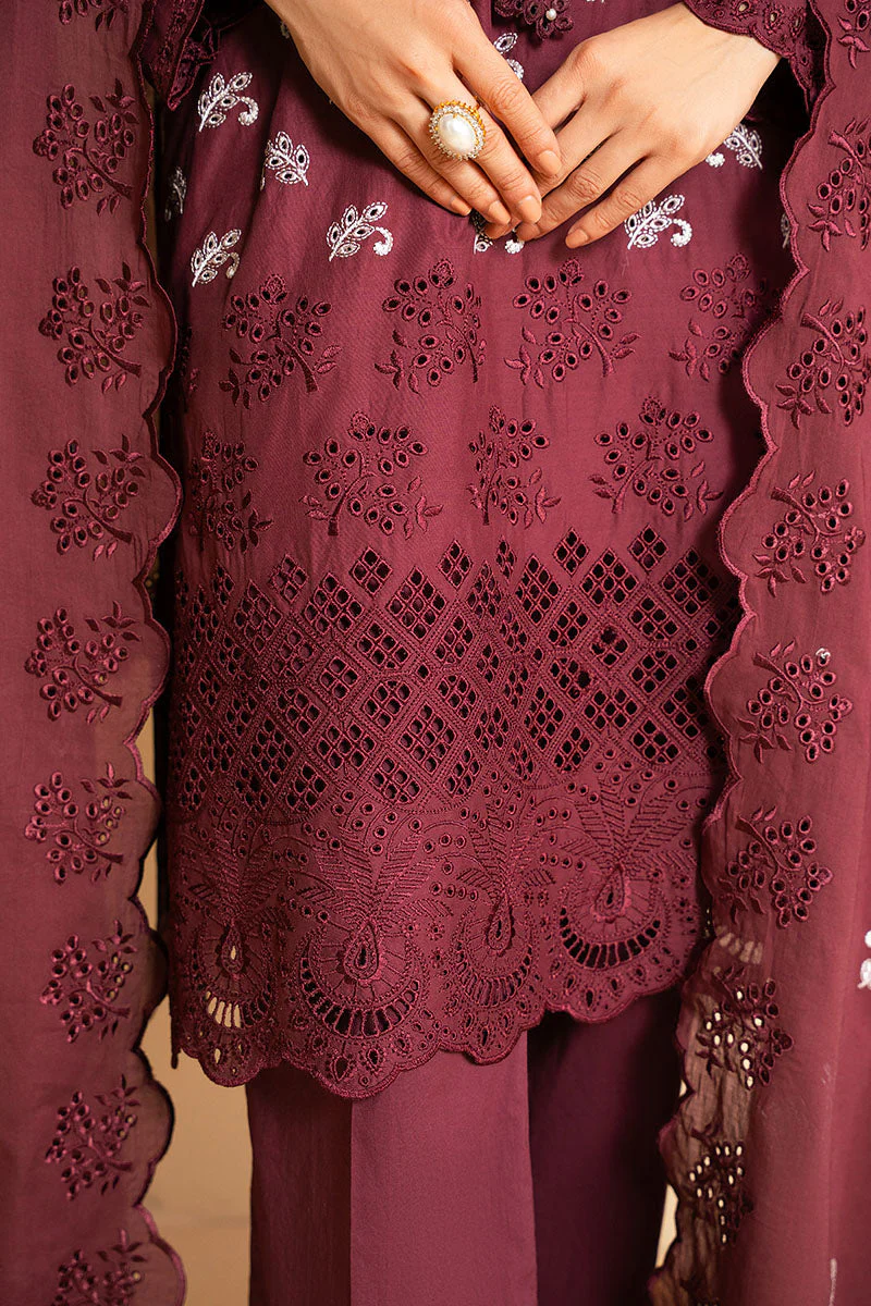 Cross Stitch Celestial Berry Chikankari Lawn 2025 - Image 2