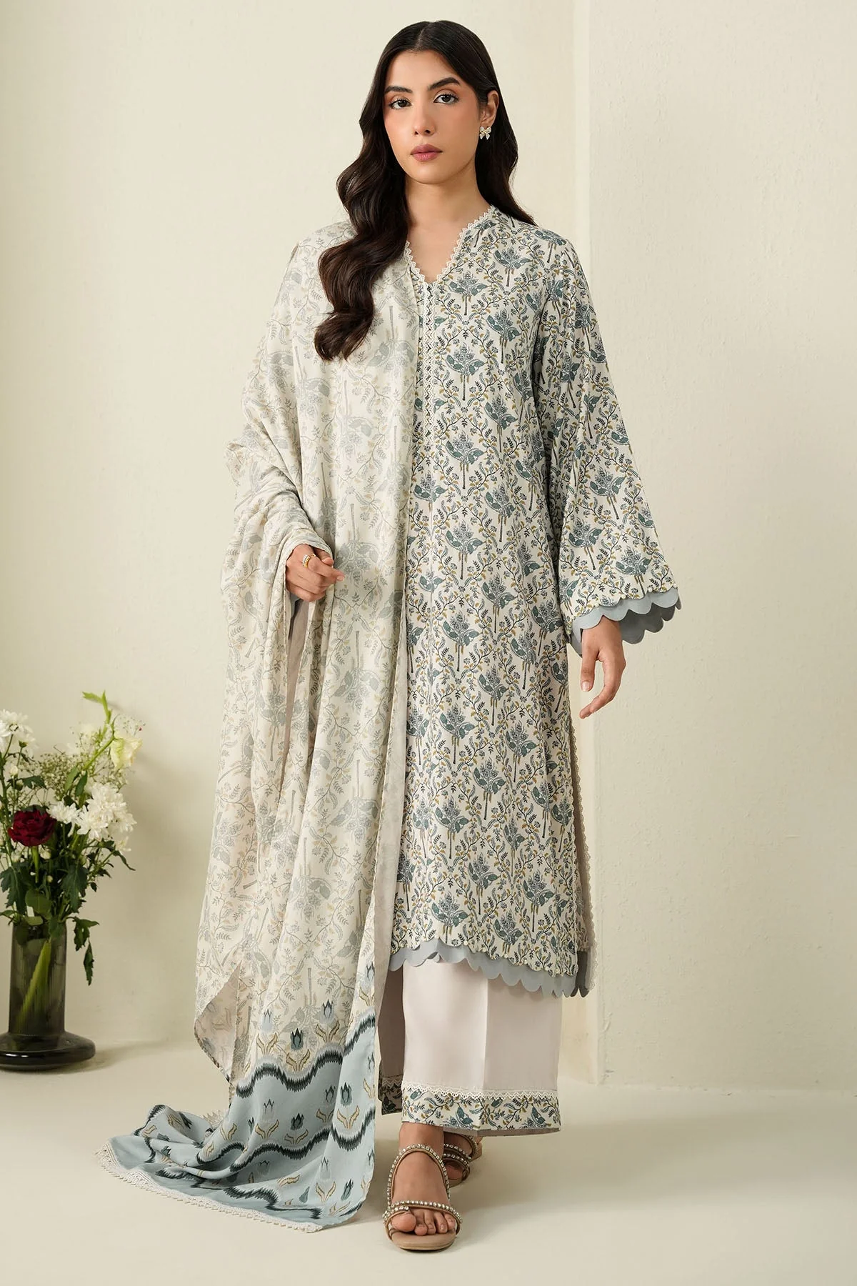 Cross Stitch Coconut Haze Daily Khaddar Linen Collection 2025