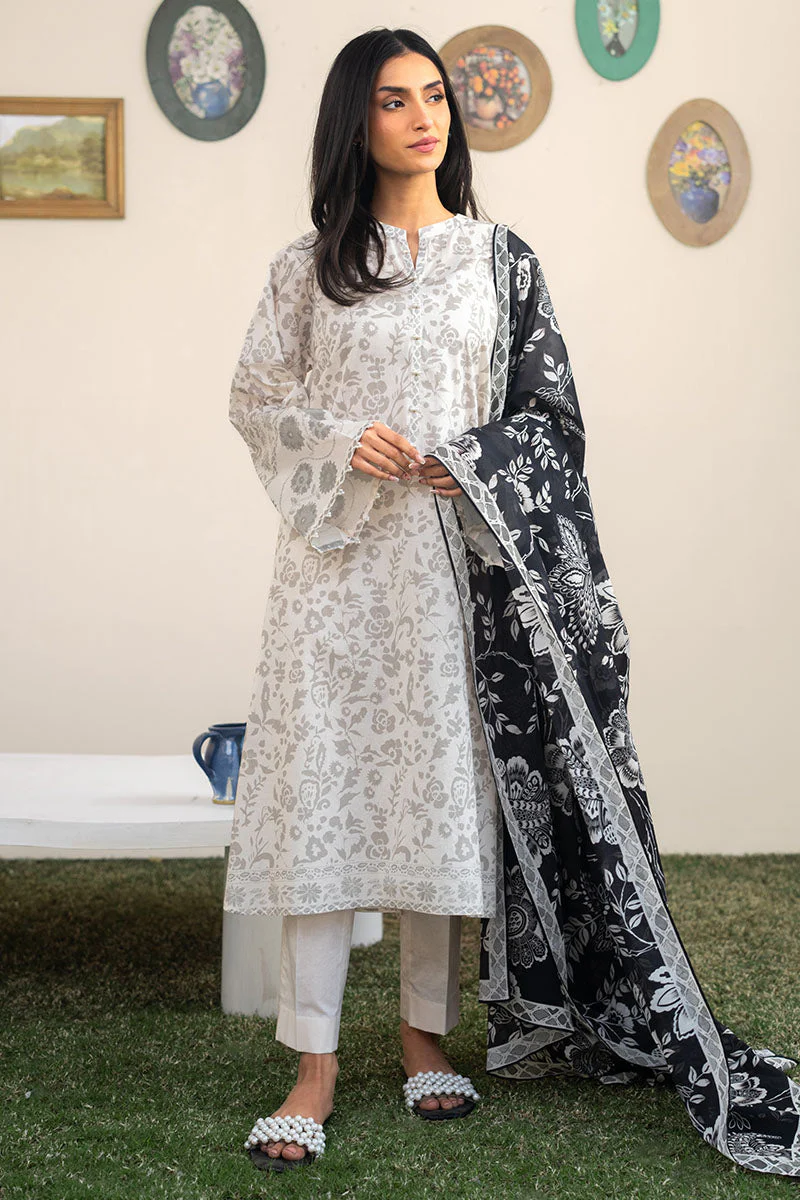 Cross Stitch Coral Whisper Daily Khaddar Linen Collection 2025