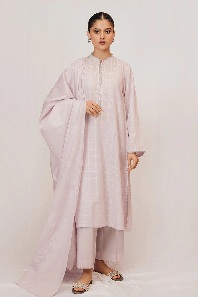 Cross Stitch Fair Lilac Daily Khaddar Linen Collection 2025