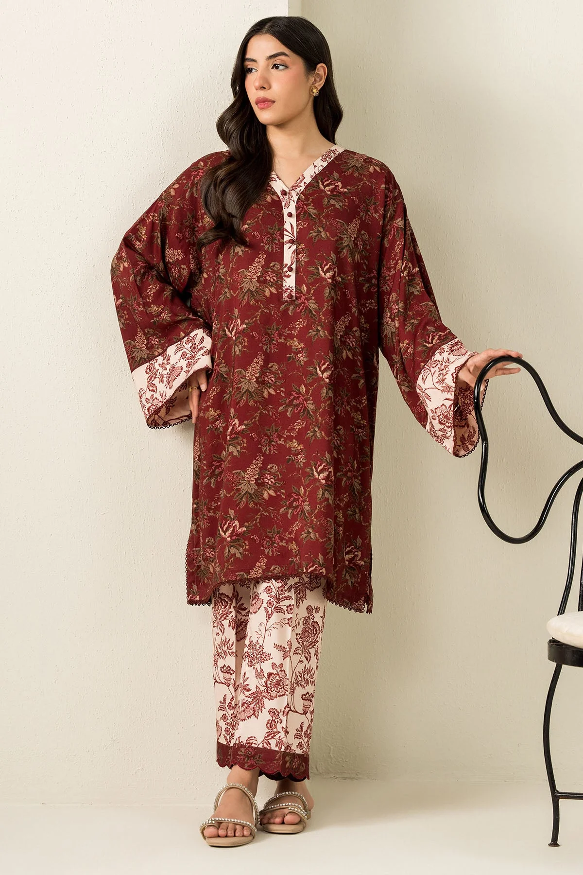 Cross Stitch Floral Symphony Daily Khaddar Linen Collection 2025