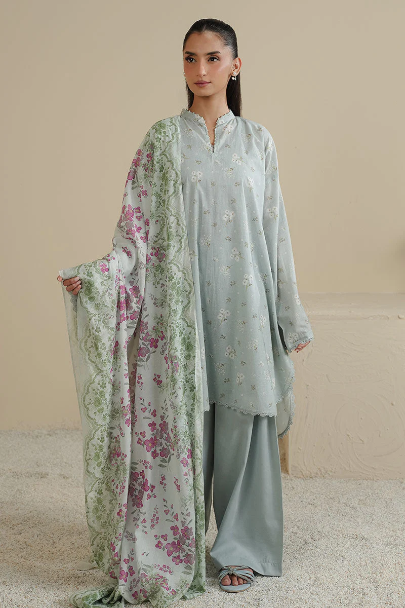 Cross Stitch Gray Frost Daily Khaddar Linen Collection 2025