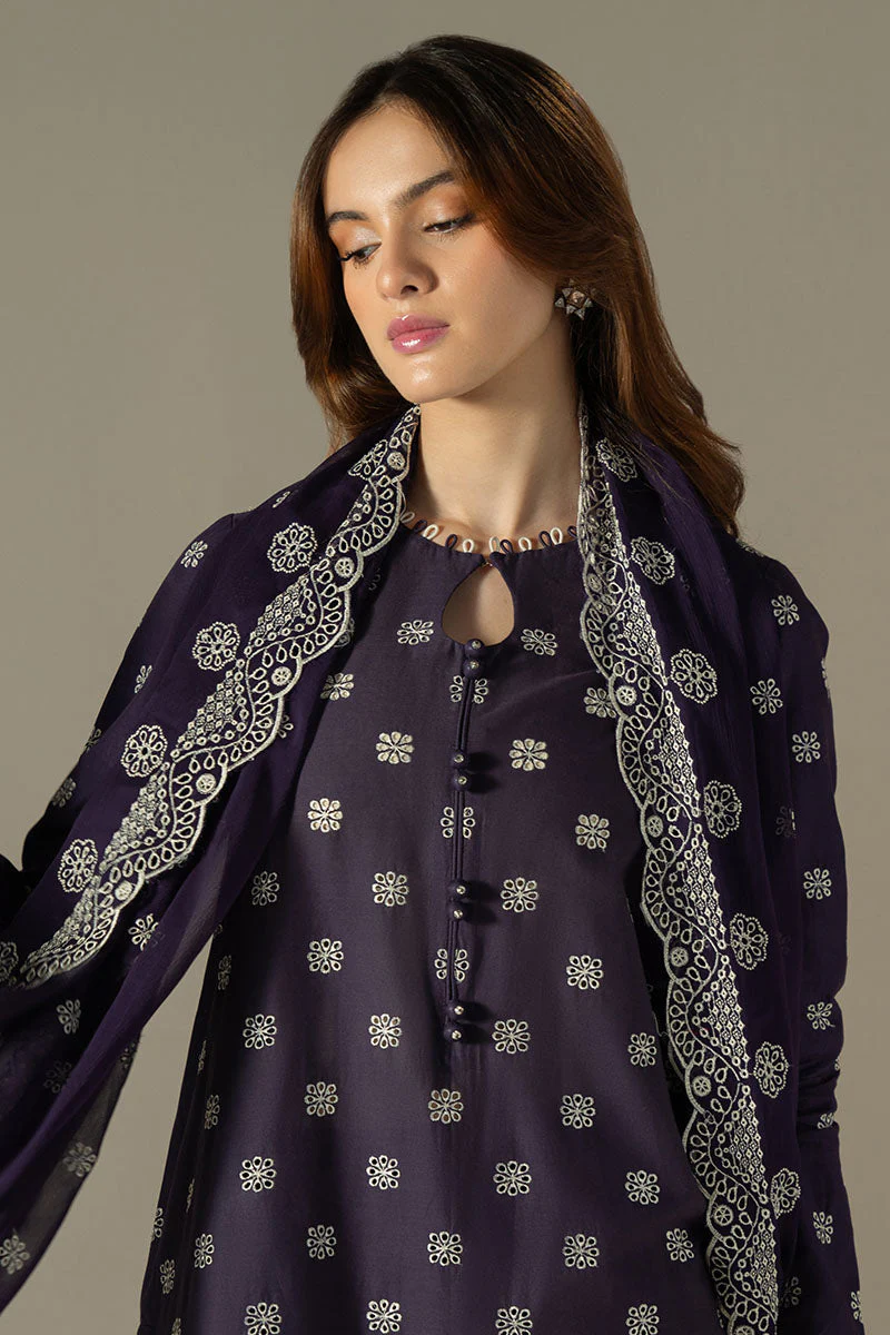 Cross Stitch Indigo Royal Chikankari Lawn 2025 - Image 2