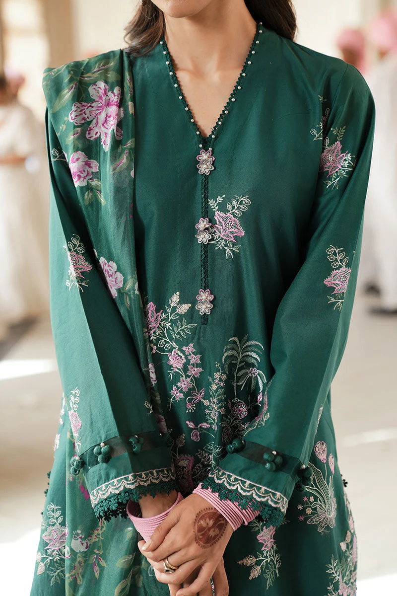 Cross Stitch Laurel Green Eid Lawn Collection 2025 - Image 2