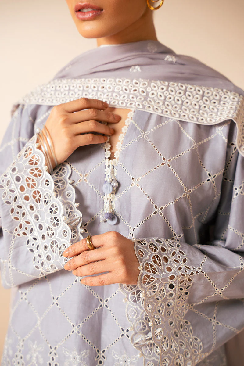 Cross Stitch Lavender Aura Chikankari Lawn 2025 - Image 2