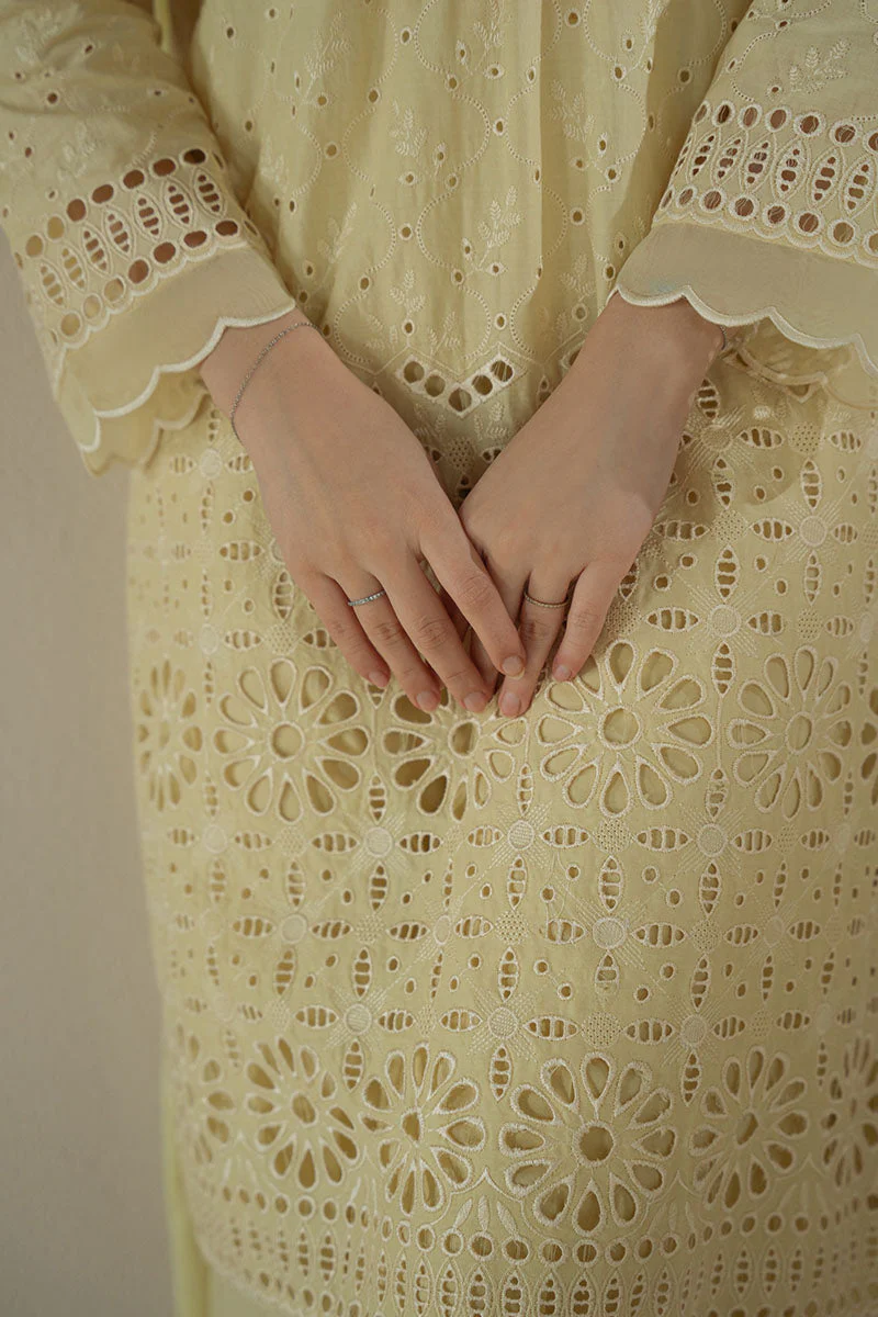 Cross Stitch Lemon Zest Chikankari 2025 - Image 2