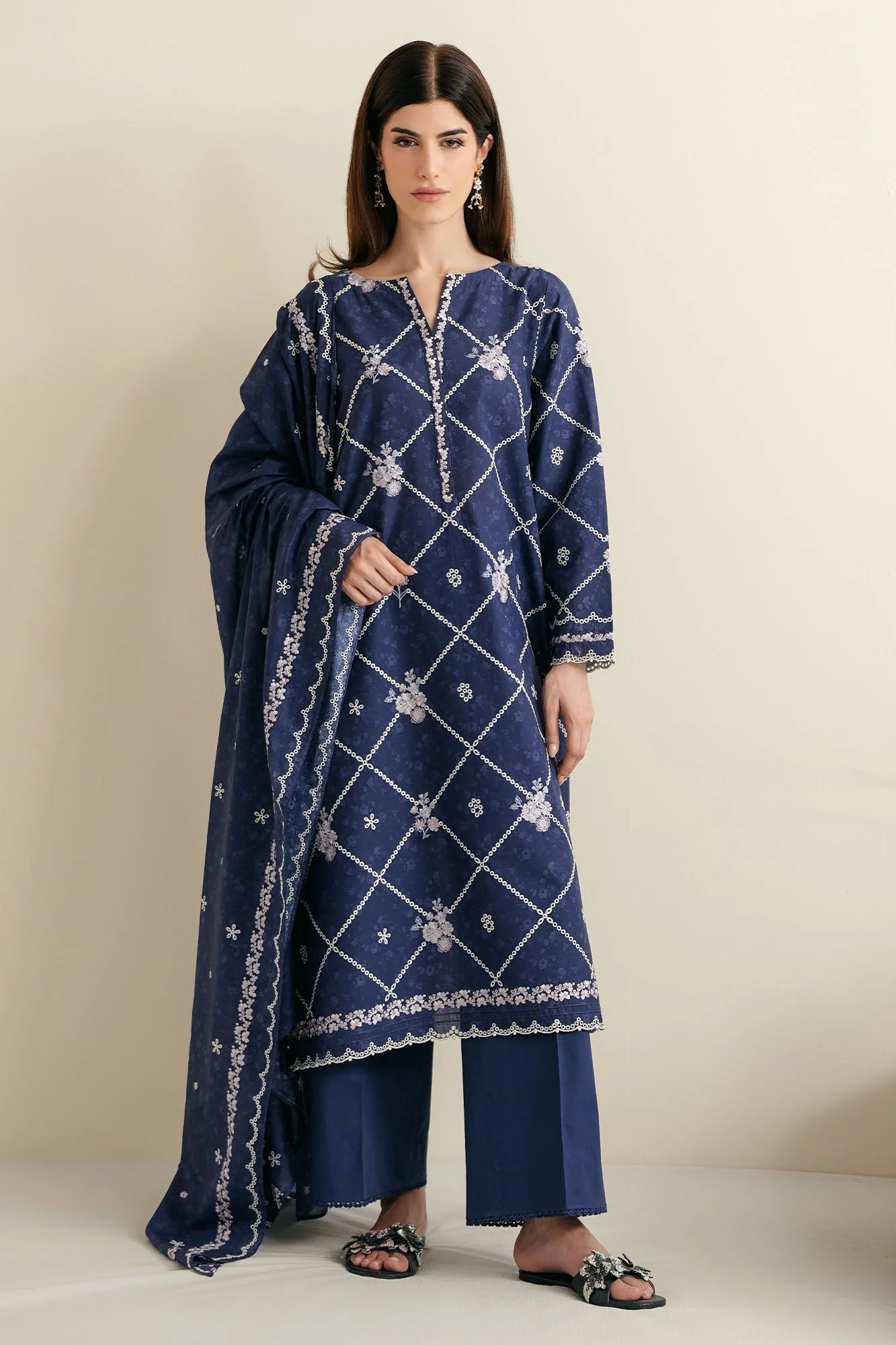 Cross Stitch Midnight Iris Emb Lawn Mahiri 2026