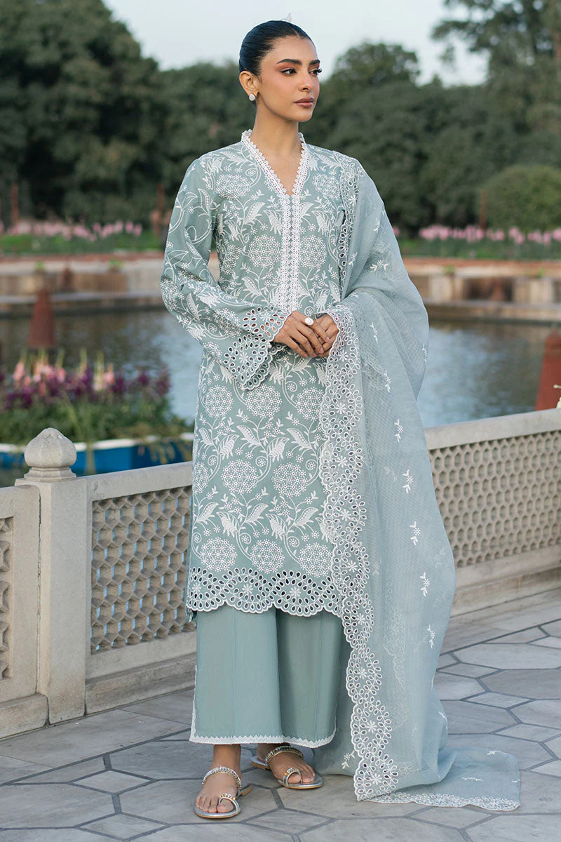 Cross Stitch Ocean Spruce Chikankari Lawn 2025