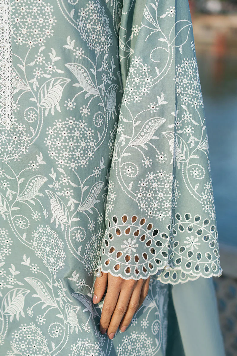 Cross Stitch Ocean Spruce Chikankari Lawn 2025 - Image 2