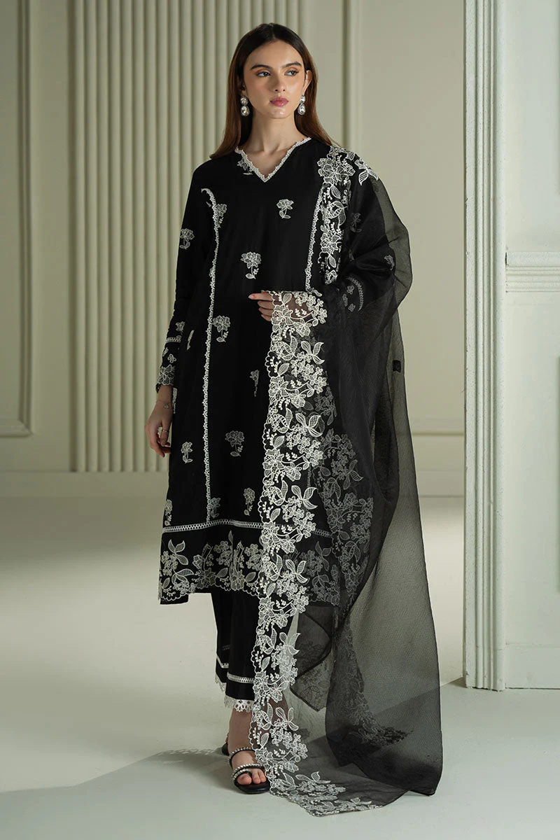 Cross Stitch Raven Mesh Mahiri Embroidered Lawn 2025