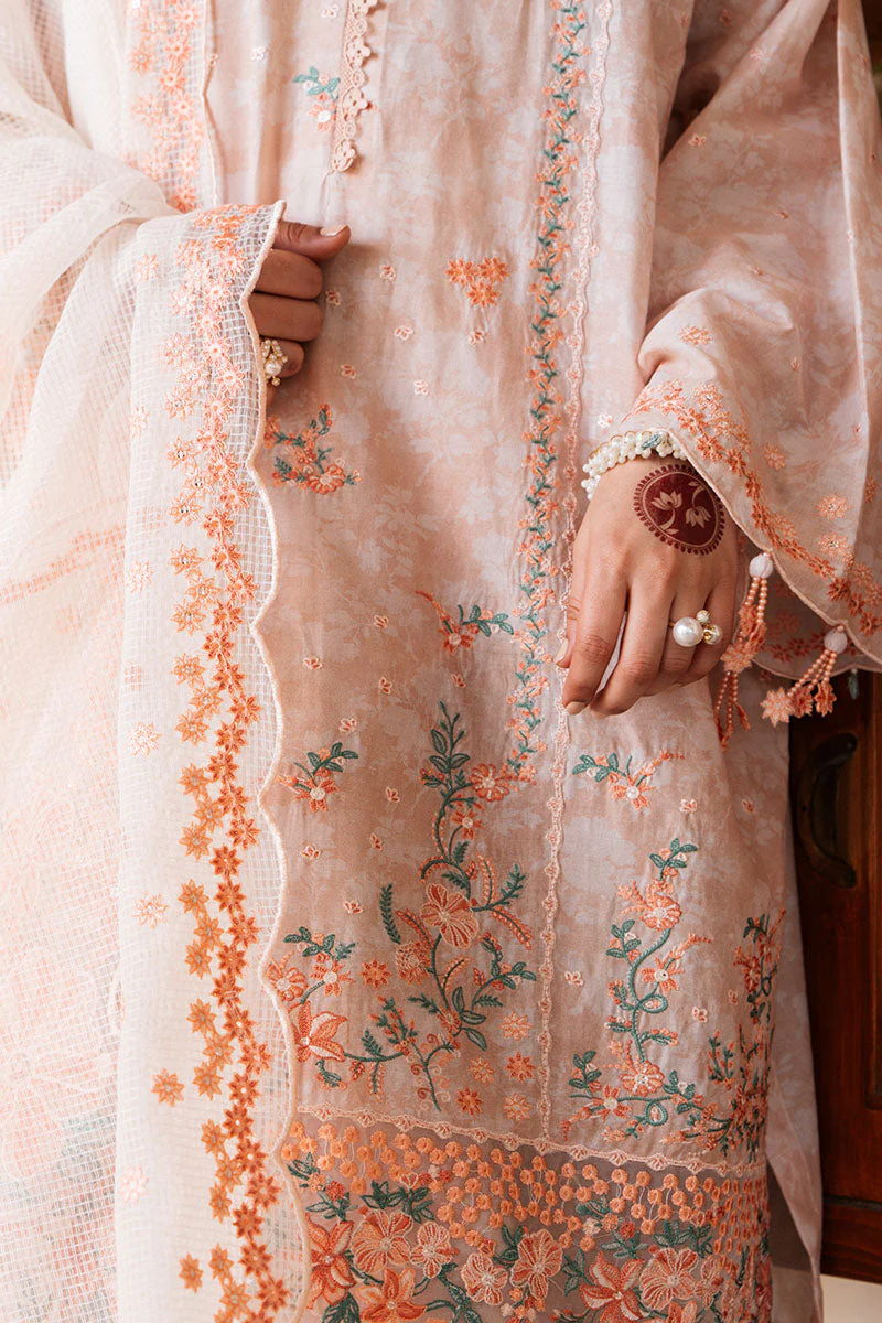Cross Stitch Soft Salmon Eid Lawn Collection 2025 - Image 2