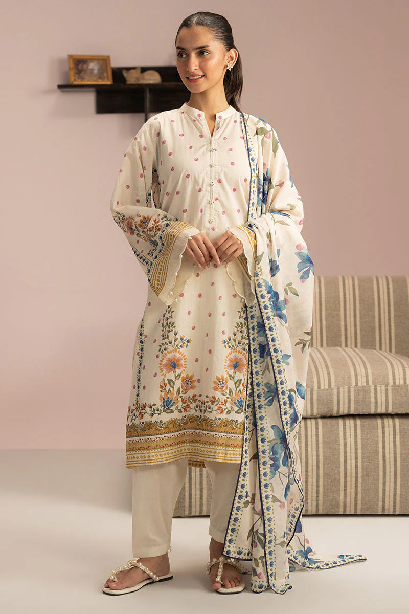 Cross Stitch Whimsical Bloom Daily Khaddar Linen Collection 2025