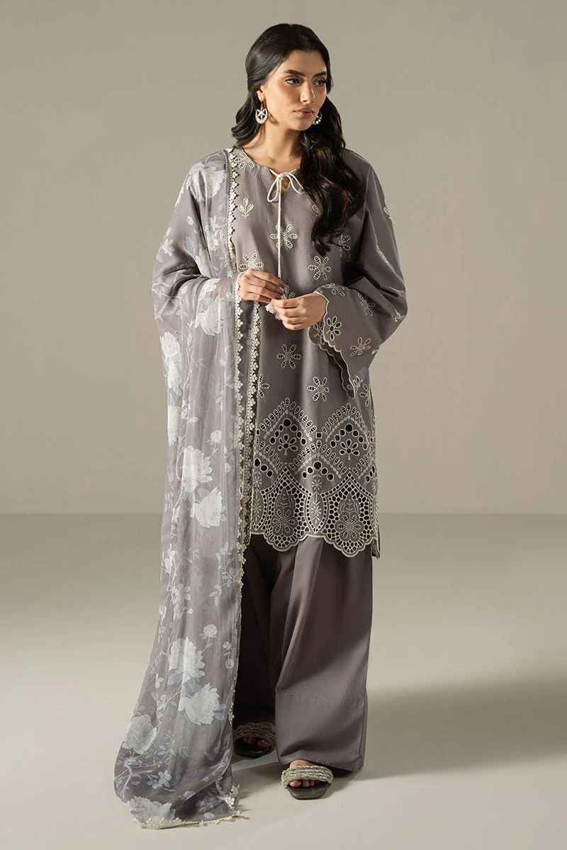 Cross Stitch Whisper Ash Chikankari Lawn 2025