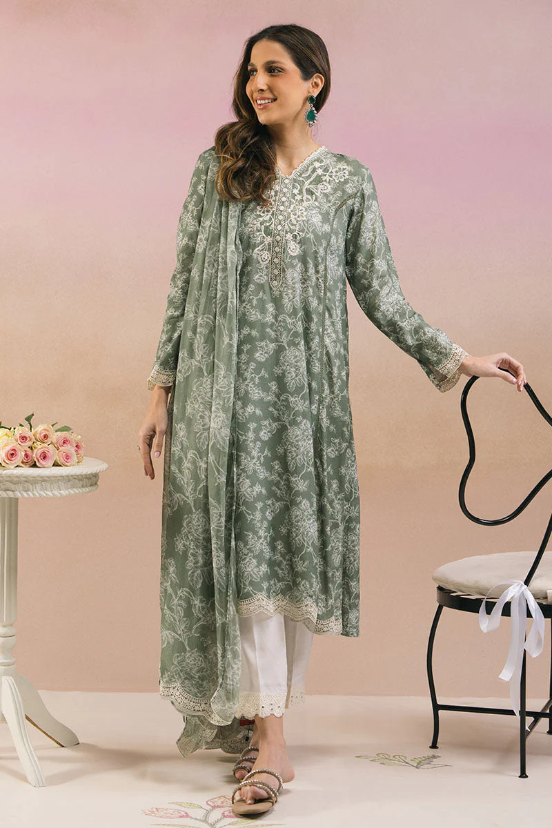 Cross Stitch Whisper Sage Eid Lawn Collection 2025