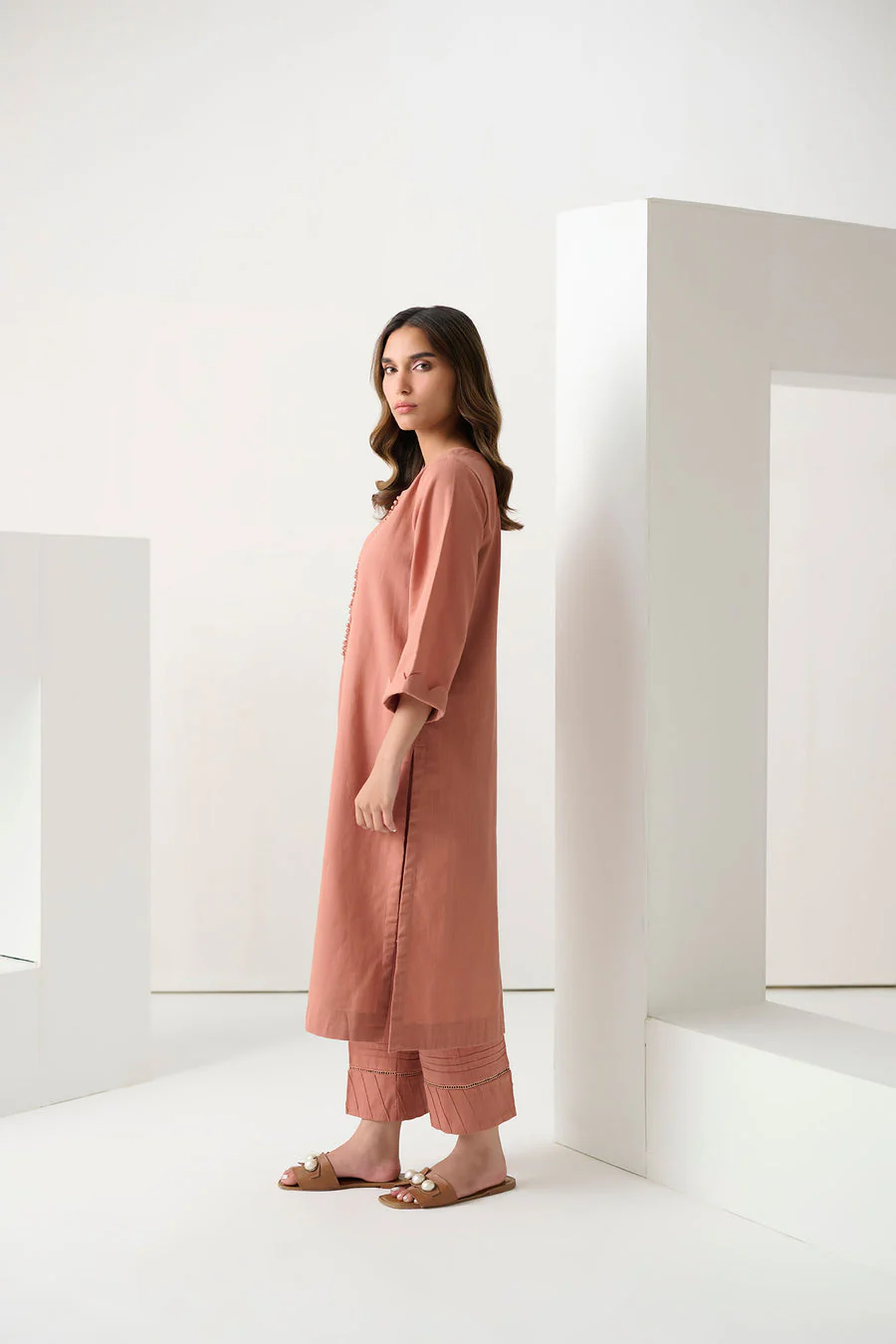 Dhanak DC-2262 Mauve Winter Solids Co-ords 2024 - Image 2