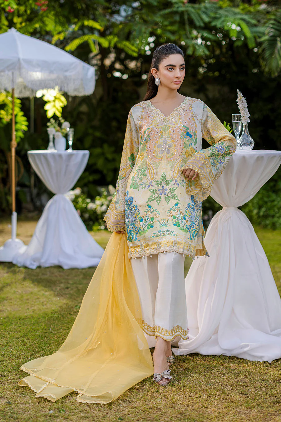Dhanak FW25DA-2867 Yellow Velvet Drop 2 2025 - Image 2
