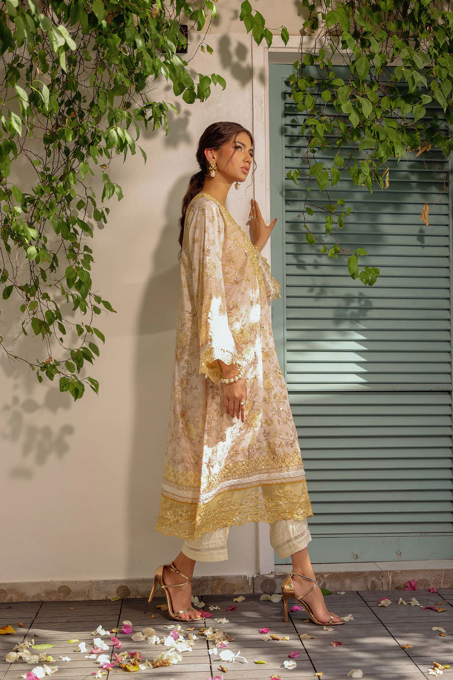 Dhanak SS24DA-2513 Mustard  Silk Tunic Vol-II 2024 - Image 2