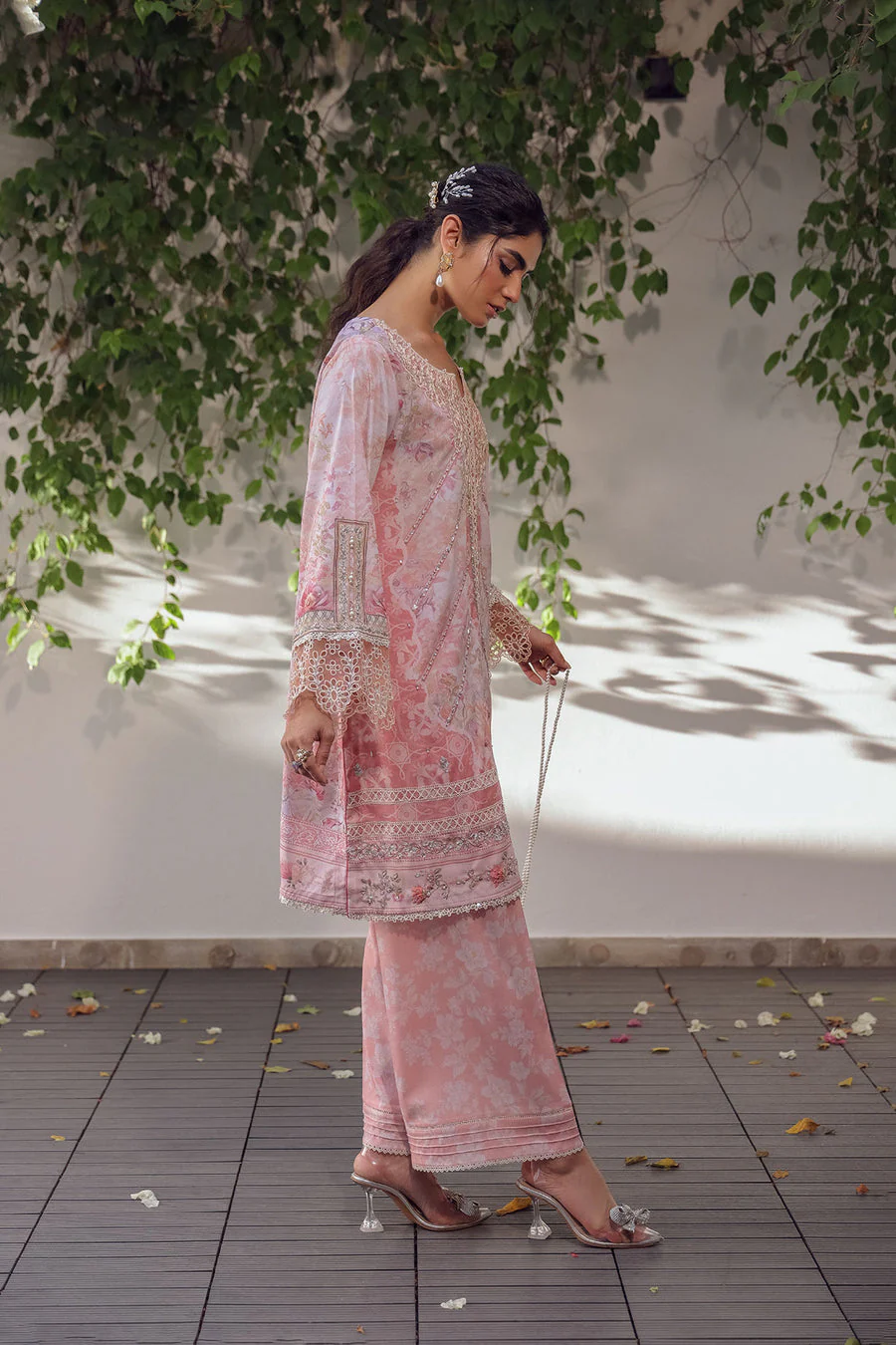 Dhanak SS24DA-2515 Light Pink Silk Tunic Vol-II 2024 - Image 2