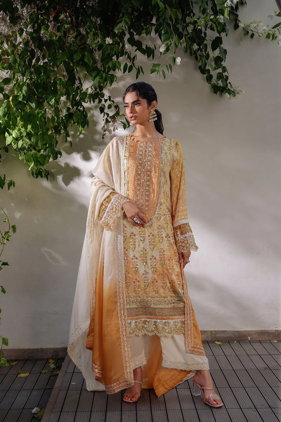 Dhanak SS24DA-2519 Mustard Silk Tunic Vol-II 2024 - Image 2