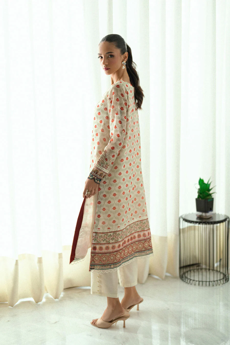 Dhanak SS25DA-2685 Cream Signature Pret Vol-II 2025 - Image 2