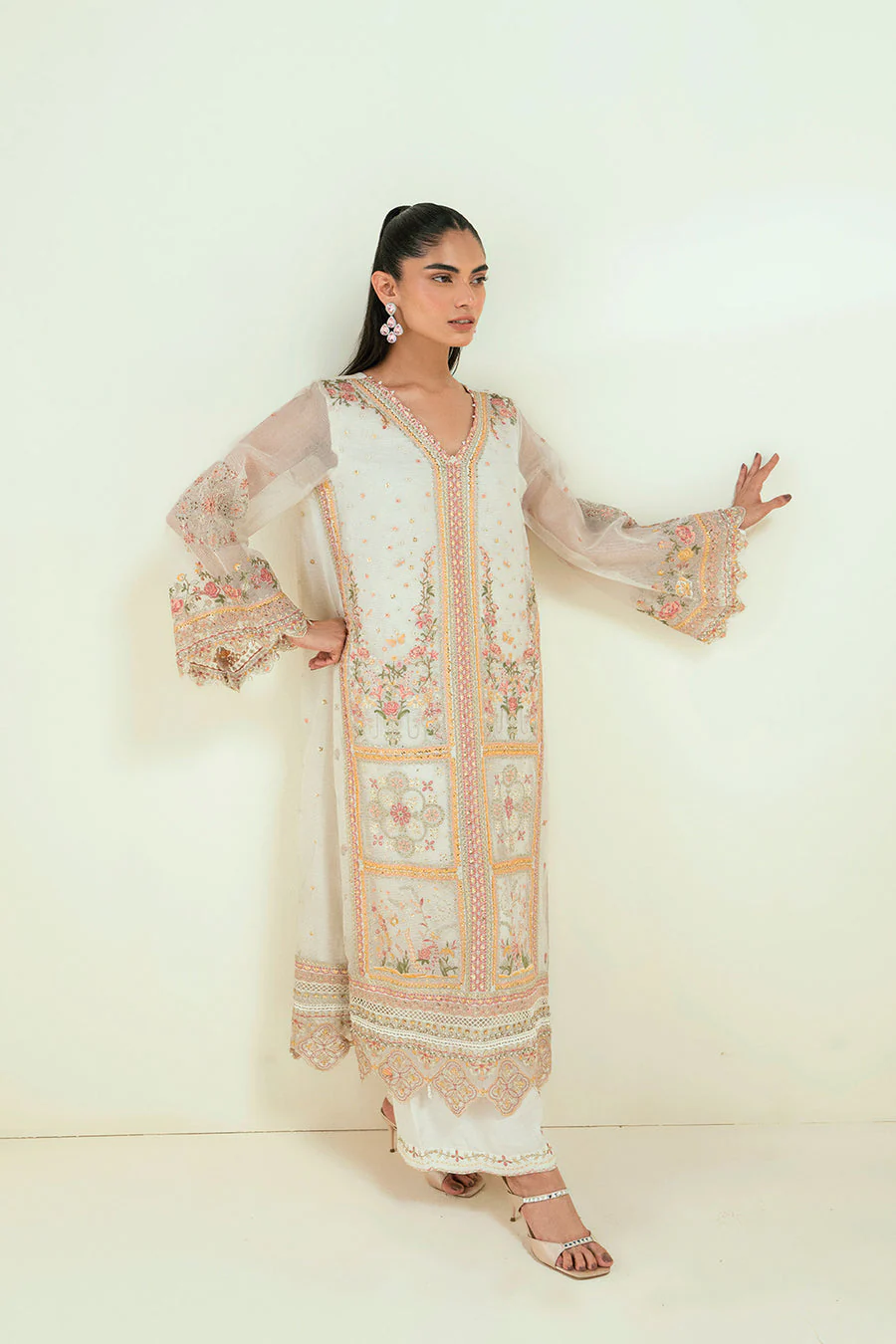Dhanak SS25DA-2693 Cream Signature Pret Vol-III 2025 - Image 2