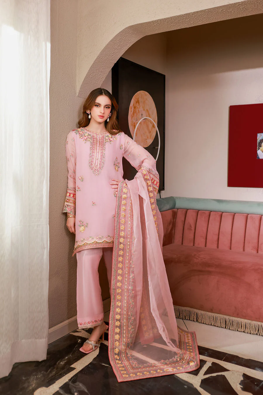 Dhanak SS25DA-2714 Pink  Chiffon Pret Vol-ll 2025 - Image 2