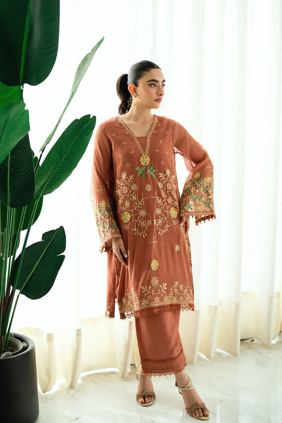 Dhanak SS25DA-2724 Rust  Signature Pret Vol-III 2025