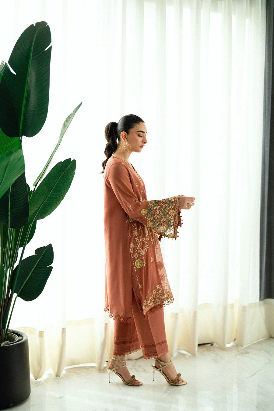 Dhanak SS25DA-2724 Rust  Signature Pret Vol-III 2025 - Image 2
