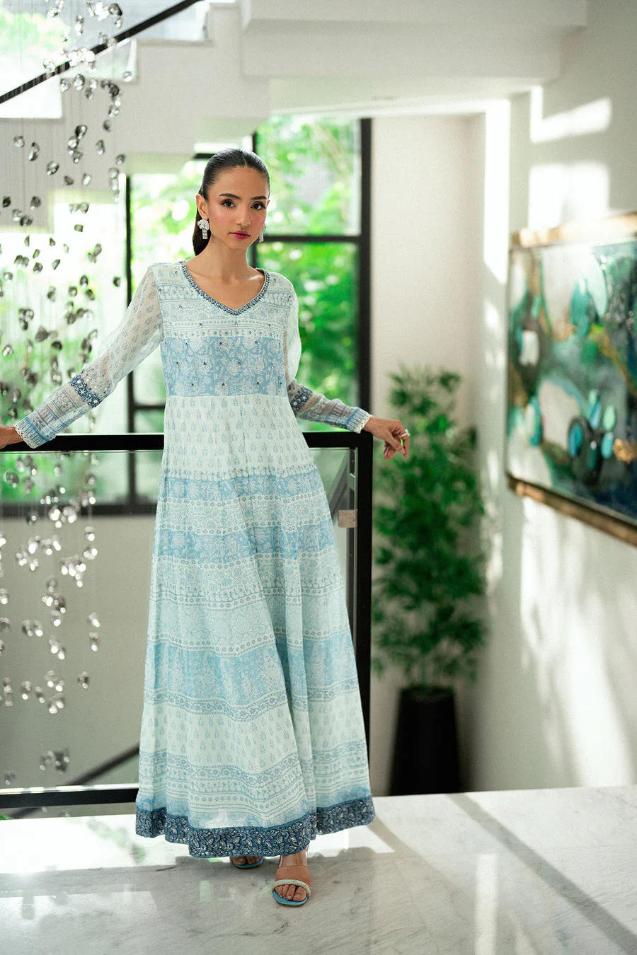 Dhanak SS25DA-2728 Sky Blue Signature Pret Vol-III 2025
